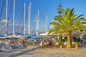 marina at sami village kefalonia island greece