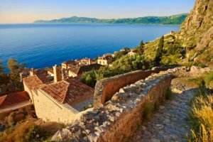 monemvasia byzantine island castle town