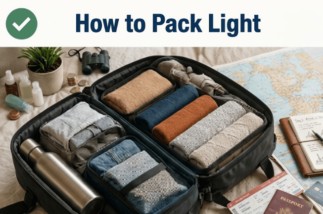 How to Pack Light | solo travel packing list