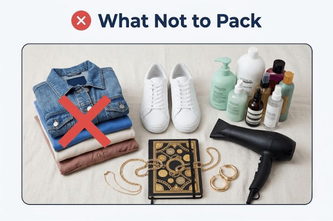 What Not to Pack while traveling