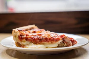 Chicago's famous deep dish pizza