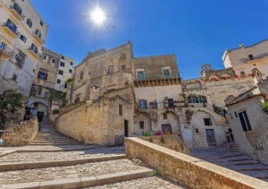 Beautiful stone architecture of Old Town Matera