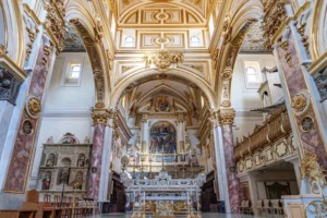 Matera, Italy % Interior and altar of Matera Cathedral