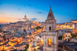 Matera, Italy. Cityscape image of medieval city