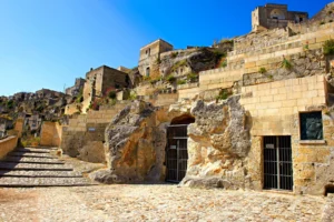 Matera Sassi cave houses exterior, Matera