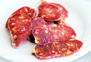Matera, Italy % Traditional smoked sausage from Matera